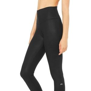 High Waist Glossy Black Leggings Nwt